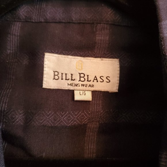 BILL BLASS HAWAIIAN SHIRT NAVY w/FLORAL PRINT M - Picture 3 of 9